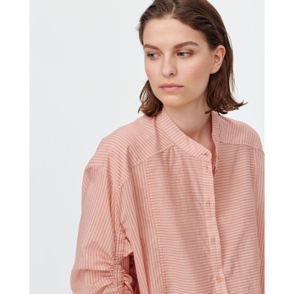 MUNTHE Melia oversized striped tunic blouse top pink stripes lagenlook, size 36 - Picture 11 of 15